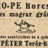 Advertentie 1934 schaatsenverkoper Peter Gross, Budapest (Hongarije)