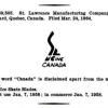 Logo 1958 schaatsenmaker St.Lawrence Manufacturing Co, Giffard, Quebec (Canada);