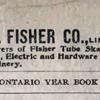 Advertentie Tube skate 1906 van The A.D. Fisher Co, Toronto (Canada)