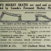 Advertentie 1908 schaatsenmaker G.J. Lunn&Co, Montreal (Canada)