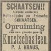 Advertentie 1894 schaatsenverkoper P.J. Kraus, Den Haag