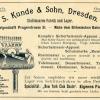 Advertentie 1897 schaatsenmaker S.Kunde&Sohn, Dresden (Duitsland)