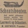 Advertentie 1917 maker schaatshouten M. Oostwoud, Franeker