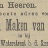 Advertentie 1912 schaatsenmaker S. Bloemsma, Zwolle