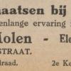 Advertentie 1940 schaatsenmaker S. v.d. Molen, Drachten