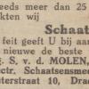 Advertentie 1946 schaatsenmaker S. v.d. Molen, Drachten