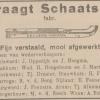 Advertentie 1937 schaatsenmaker D.D. v.d. Berg, Exmorra