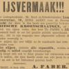 Advertentie 1885 schaatsenmaker Thomas Faber, IJlst door A.Faber Utrecht