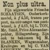 Advertentie 1891 Leendert Ton, Hillegersberg